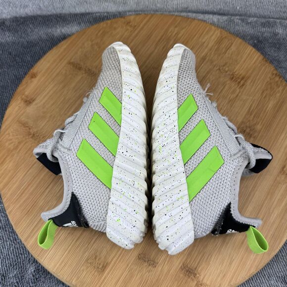Adidas Running Shoes Kids Size 11K Gray Green Three Stripes Speckled IG2486 - Picture 7 of 10